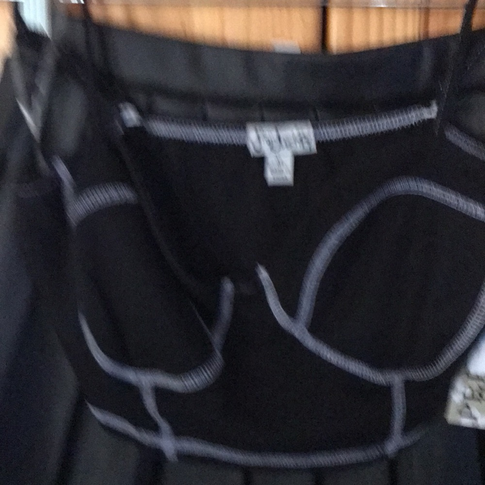 NWT Black Hi Waistband Faux Straight Legs Form Fitting Pants - Picture 8 of 14